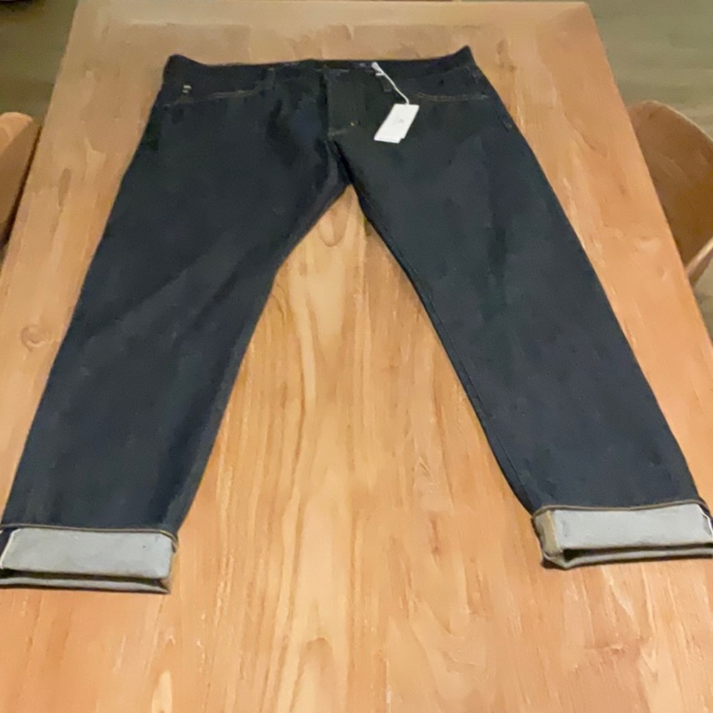 AG Adriano Goldschmied Men's Dark Raw Denim Jeans